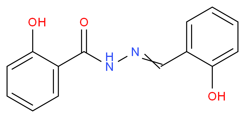 2-hydroxy-N'-[(1E)-(2-hydroxyphenyl)methylidene]benzohydrazide_分子结构_CAS_3232-36-8