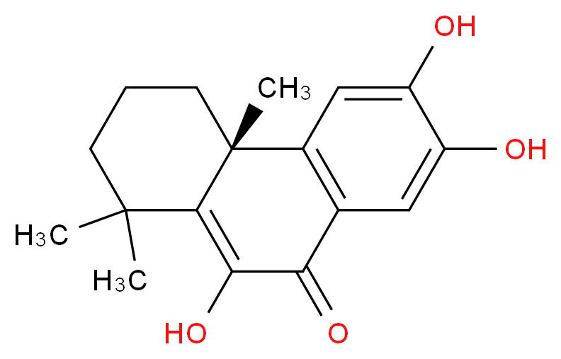 (4aR)-6,7,10-trihydroxy-1,1,4a-trimethyl-1,2,3,4,4a,9-hexahydrophenanthren-9-one_分子结构_CAS_244204-40-8