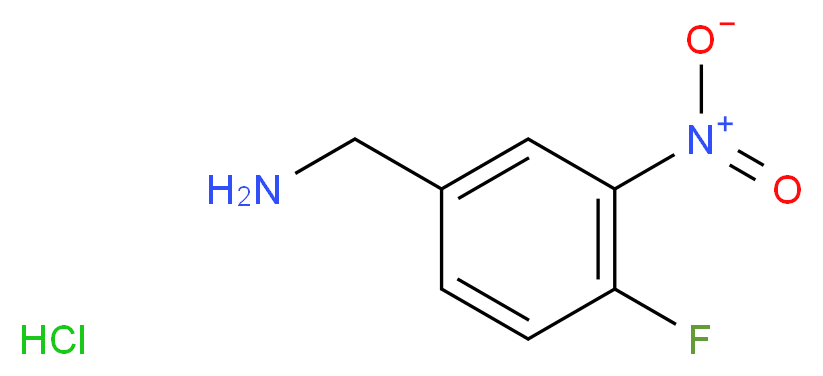 (4-fluoro-3-nitrophenyl)methanamine hydrochloride_分子结构_CAS_1187930-69-3