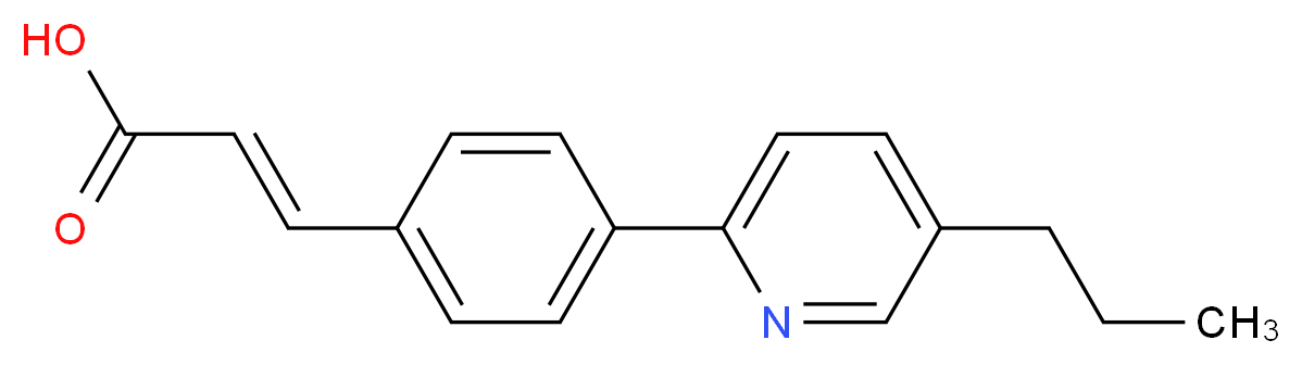 (2E)-3-[4-(5-propylpyridin-2-yl)phenyl]prop-2-enoic acid_分子结构_CAS_302602-33-1