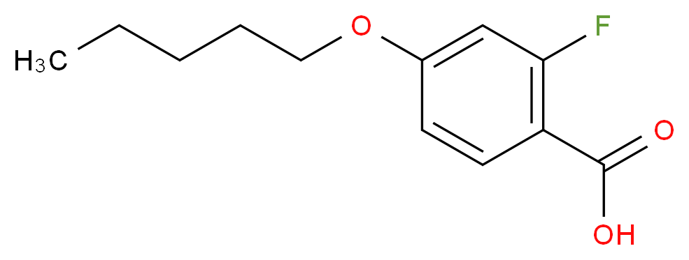 2-Fluoro-4-pentyloxybenzoic acid 97%_分子结构_CAS_)