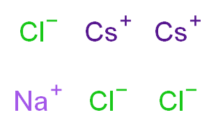 dicaesium(1+) ion sodium trichloride_分子结构_CAS_15844-58-3