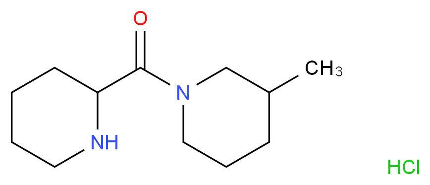 (3-Methyl-1-piperidinyl)(2-piperidinyl)methanone hydrochloride_分子结构_CAS_)