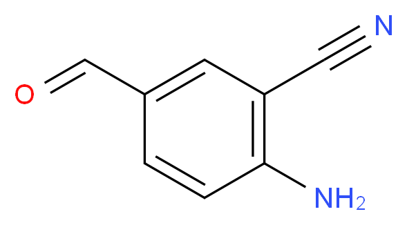 2-amino-5-formylbenzonitrile_分子结构_CAS_22782-40-7