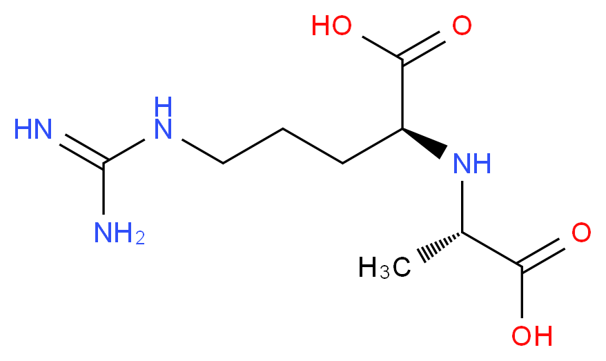 (2S)-5-carbamimidamido-2-{[(1S)-1-carboxyethyl]amino}pentanoic acid_分子结构_CAS_63358-47-4
