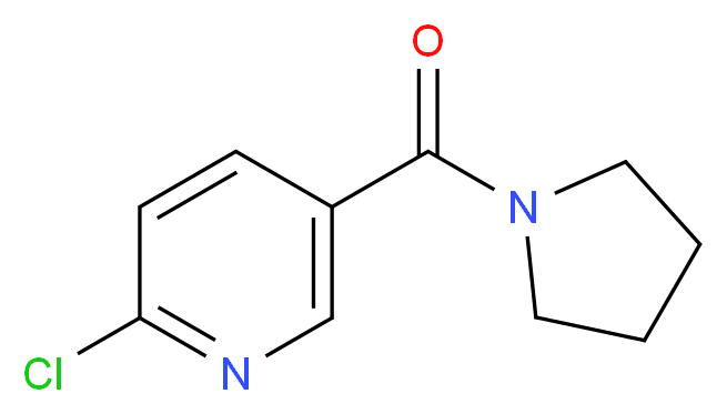 2-Chloro-5-(pyrrolidin-1-ylcarbonyl)pyridine_分子结构_CAS_64614-47-7)