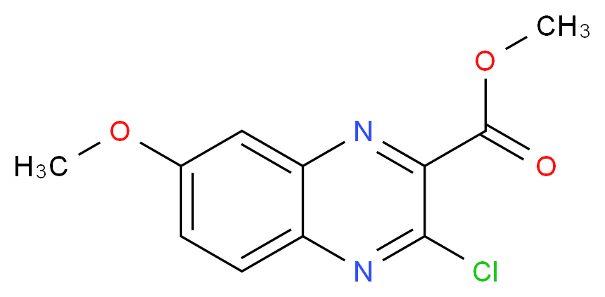 methyl 3-chloro-7-methoxyquinoxaline-2-carboxylate_分子结构_CAS_59956-08-0