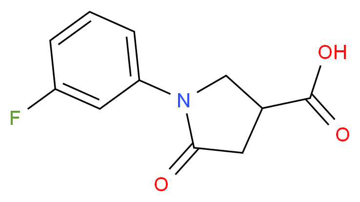 1-(3-fluorophenyl)-5-oxopyrrolidine-3-carboxylic acid_分子结构_CAS_566154-63-0