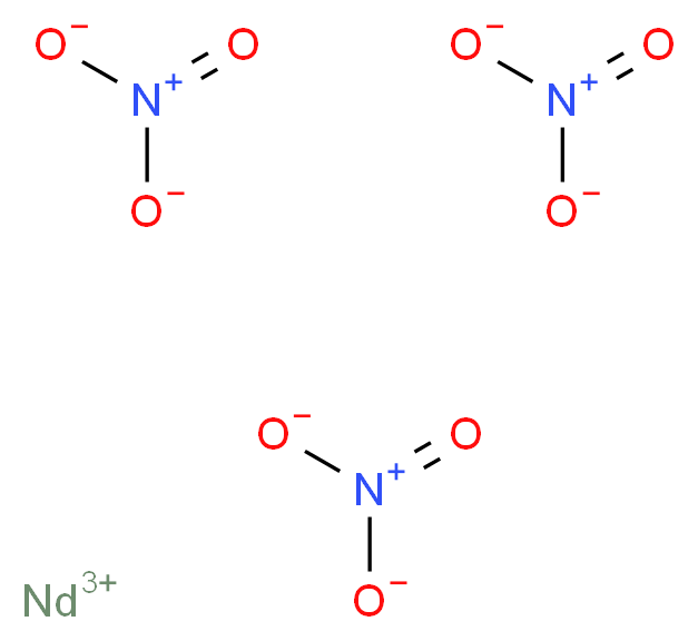 neodymium(3+) ion tris(nitrooxidane)_分子结构_CAS_13746-96-8