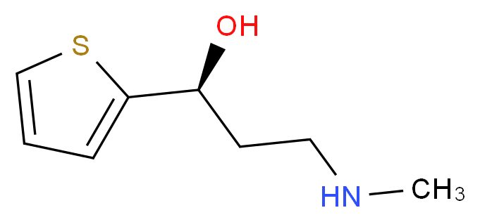 (S)-(-)-3-(N-Methylamino)-1-(2-thienyl)-1-propanol_分子结构_CAS_116539-55-0)