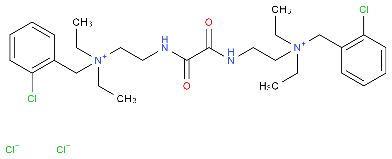 [(2-chlorophenyl)methyl](2-{[(2-{[(2-chlorophenyl)methyl]diethylazaniumyl}ethyl)carbamoyl]formamido}ethyl)diethylazanium dichloride_分子结构_CAS_115-79-7