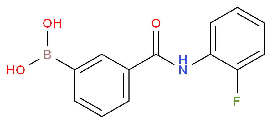 {3-[(2-fluorophenyl)carbamoyl]phenyl}boronic acid_分子结构_CAS_874288-35-4