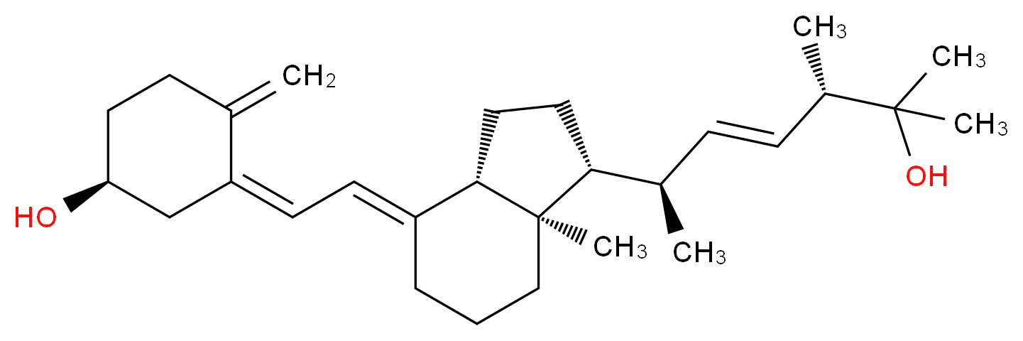 (1S,3Z)-3-{2-[(1R,3aS,4E,7aR)-1-[(2R,3E,5S)-6-hydroxy-5,6-dimethylhept-3-en-2-yl]-7a-methyl-octahydro-1H-inden-4-ylidene]ethylidene}-4-methylidenecyclohexan-1-ol_分子结构_CAS_21343-40-8