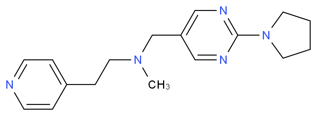 N-methyl-2-pyridin-4-yl-N-[(2-pyrrolidin-1-ylpyrimidin-5-yl)methyl]ethanamine_分子结构_CAS_)