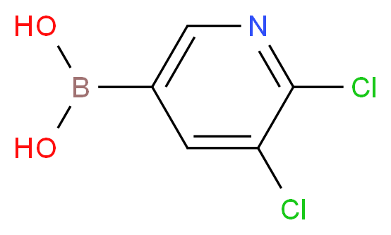 2,3-DICHLOROPYRIDINE-5-BORONIC ACID_分子结构_CAS_1072944-15-0)