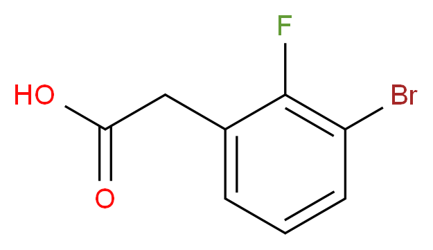 3-Bromo-2-fluorophenylacetic acid_分子结构_CAS_1375964-39-8)