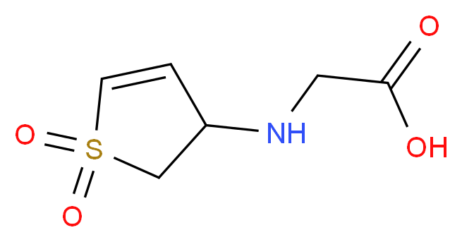 2-[(1,1-dioxo-2,3-dihydro-1$l^{6}-thiophen-3-yl)amino]acetic acid_分子结构_CAS_201990-24-1