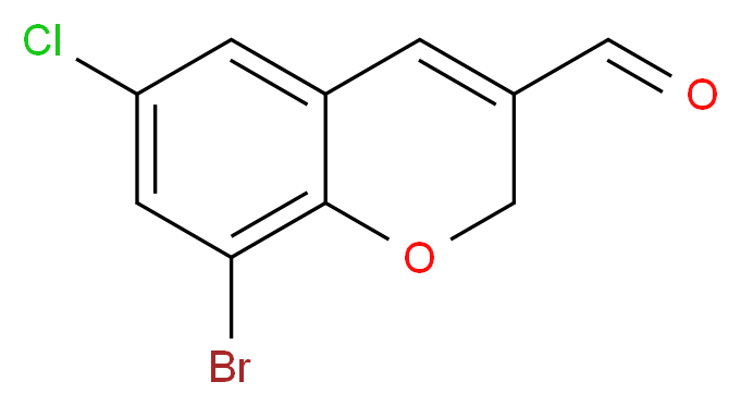 8-bromo-6-chloro-2H-chromene-3-carbaldehyde_分子结构_CAS_885271-03-4