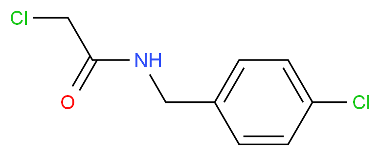 2-Chloro-N-(4-chlorobenzyl)acetamide_分子结构_CAS_99585-88-3)