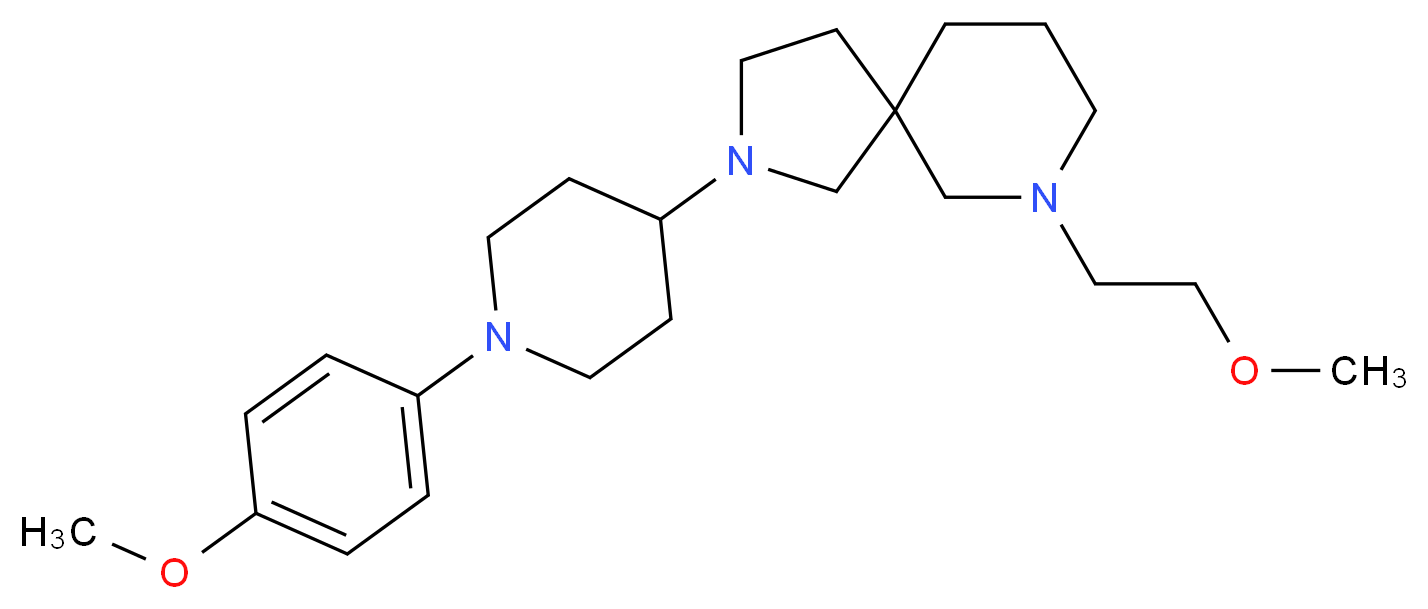 7-(2-methoxyethyl)-2-[1-(4-methoxyphenyl)-4-piperidinyl]-2,7-diazaspiro[4.5]decane_分子结构_CAS_)