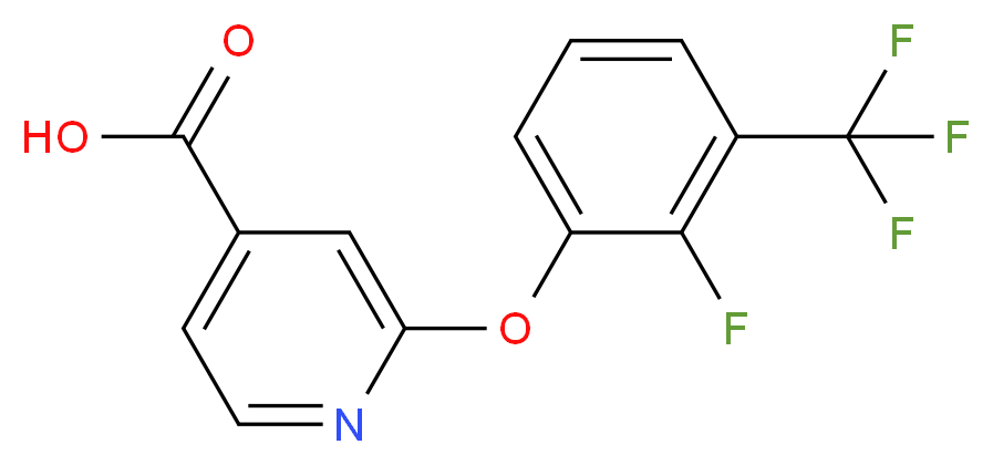 2-[2-Fluoro-3-(trifluoromethyl)phenoxy]-isonicotinic acid_分子结构_CAS_)