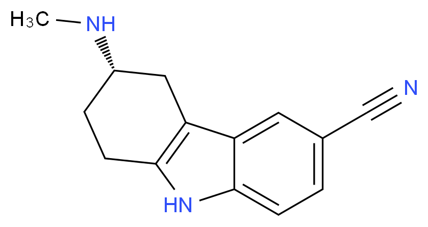 (3S)-3-(methylamino)-2,3,4,9-tetrahydro-1H-carbazole-6-carbonitrile_分子结构_CAS_1217755-82-2