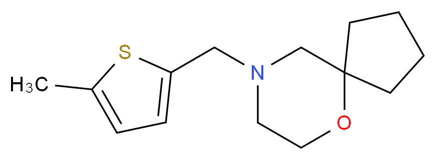 9-[(5-methyl-2-thienyl)methyl]-6-oxa-9-azaspiro[4.5]decane_分子结构_CAS_)