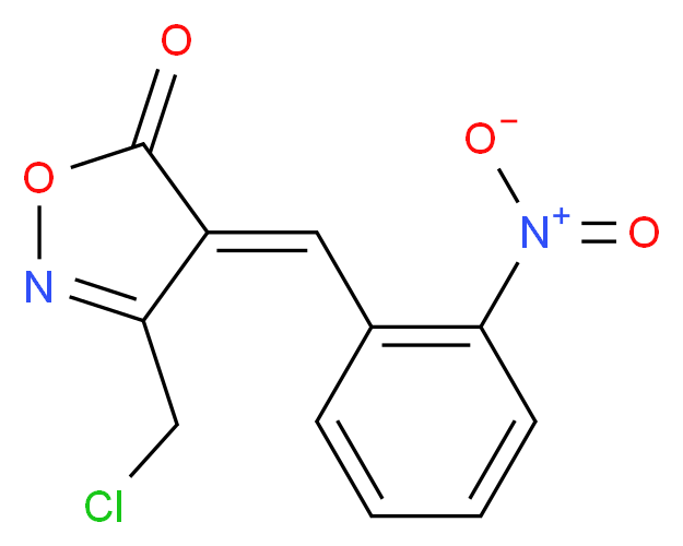 (4E)-3-(Chloromethyl)-4-(2-nitrobenzylidene)-isoxazol-5(4H)-one_分子结构_CAS_)