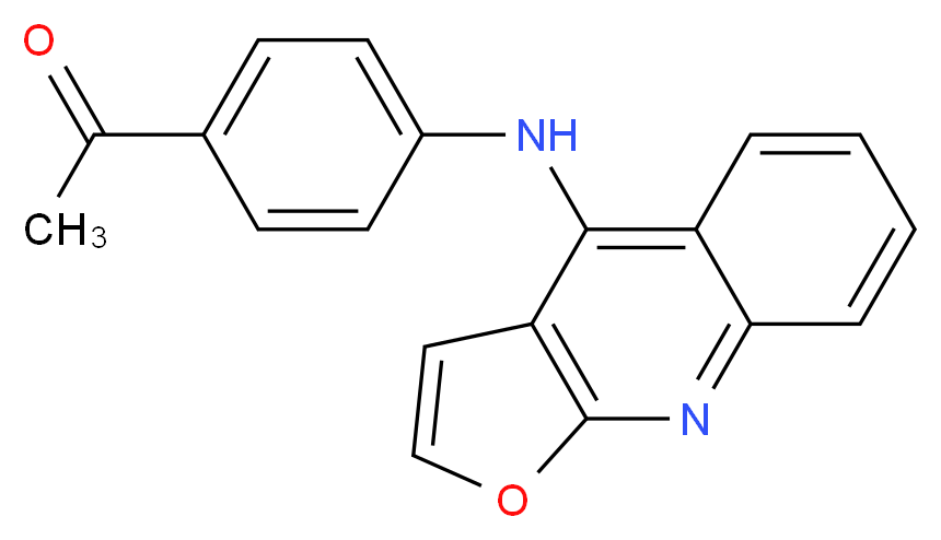 1-[4-({furo[2,3-b]quinolin-4-yl}amino)phenyl]ethan-1-one_分子结构_CAS_479077-76-4