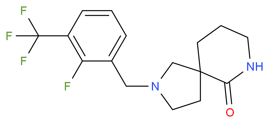 2-[2-fluoro-3-(trifluoromethyl)benzyl]-2,7-diazaspiro[4.5]decan-6-one_分子结构_CAS_)