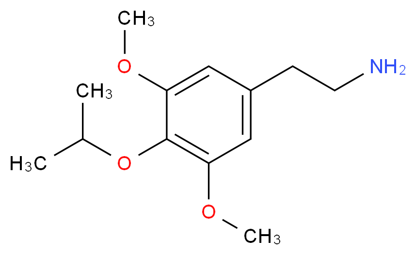 2-[3,5-dimethoxy-4-(propan-2-yloxy)phenyl]ethan-1-amine_分子结构_CAS_64778-72-9