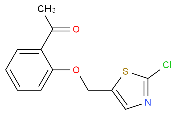 1-{2-[(2-Chloro-1,3-thiazol-5-yl)methoxy]phenyl}-1-ethanone_分子结构_CAS_320423-63-0)