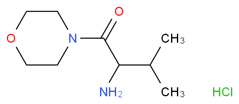 2-Amino-3-methyl-1-(4-morpholinyl)-1-butanone hydrochloride_分子结构_CAS_)