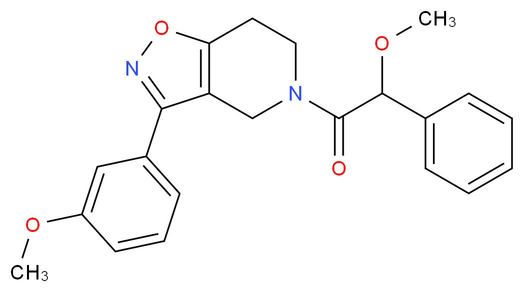 3-(3-methoxyphenyl)-5-[methoxy(phenyl)acetyl]-4,5,6,7-tetrahydroisoxazolo[4,5-c]pyridine_分子结构_CAS_)
