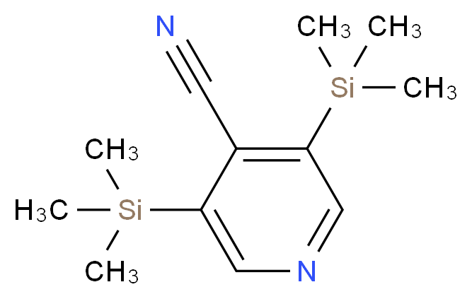 3,5-bis(trimethylsilyl)pyridine-4-carbonitrile_分子结构_CAS_827616-49-9