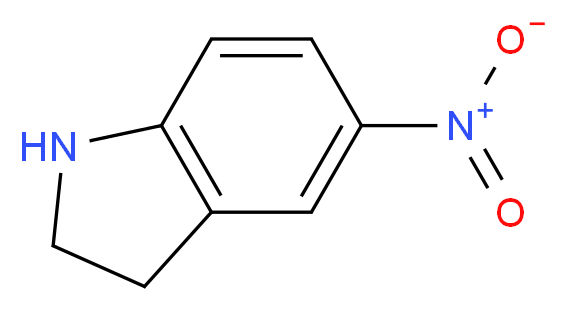 5-nitro-2,3-dihydro-1H-indole_分子结构_CAS_32692-19-6