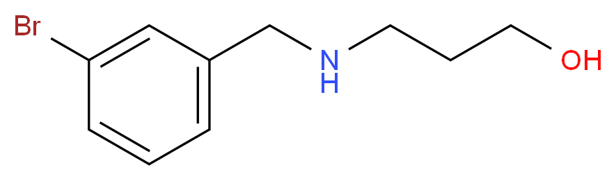 3-{[(3-bromophenyl)methyl]amino}propan-1-ol_分子结构_CAS_721958-92-5