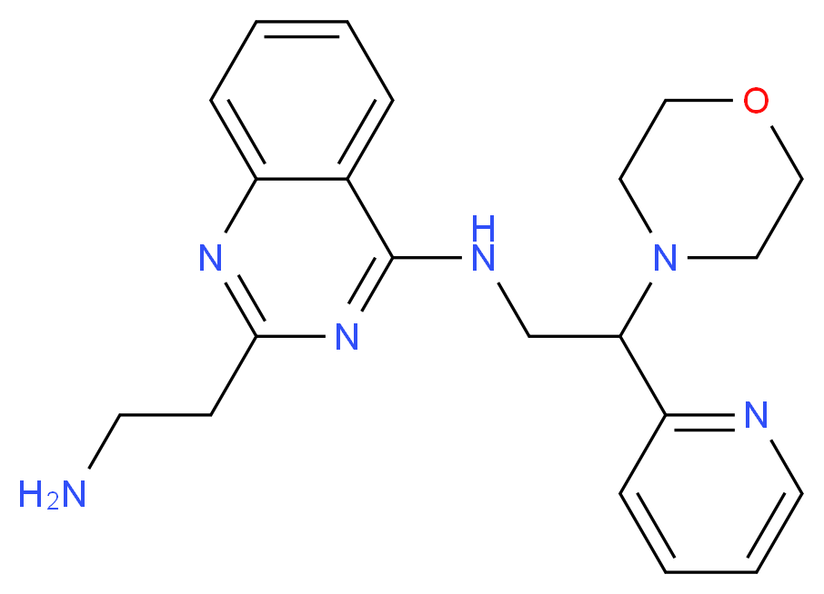 2-(2-aminoethyl)-N-(2-morpholin-4-yl-2-pyridin-2-ylethyl)quinazolin-4-amine_分子结构_CAS_)
