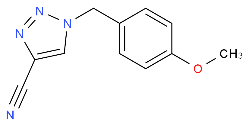 1-(4-methoxybenzyl)-1H-1,2,3-triazole-4-carbonitrile_分子结构_CAS_)