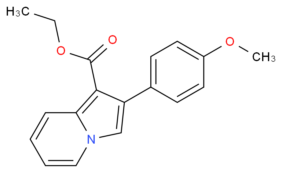 Ethyl 2-(4-methoxyphenyl)-1-indolizinecarboxylate_分子结构_CAS_)