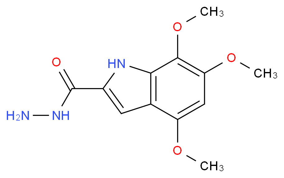 4,6,7-Trimethoxy-1H-indole-2-carbohydrazide_分子结构_CAS_)
