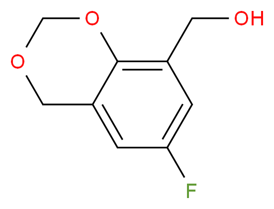 (6-fluoro-2,4-dihydro-1,3-benzodioxin-8-yl)methanol_分子结构_CAS_306934-89-4