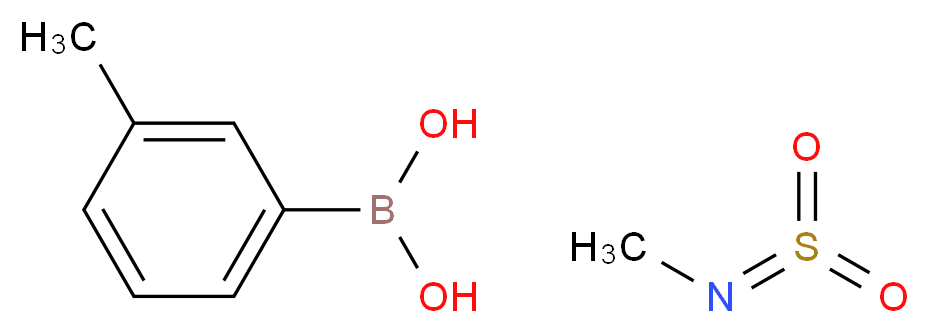(3-methylphenyl)boronic acid; methyl(sulfonylidene)amine_分子结构_CAS_871329-59-8