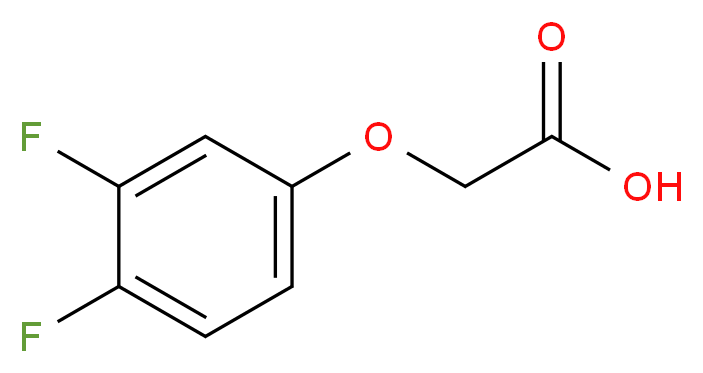 2-(3,4-difluorophenoxy)acetic acid_分子结构_CAS_370-58-1