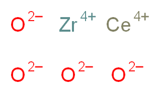zirconium(4+) ion λ<sup>4</sup>-cerium(4+) ion tetraoxidandiide_分子结构_CAS_53169-24-7