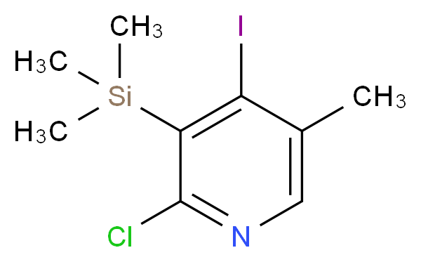 2-Chloro-4-iodo-5-methyl-3-(trimethylsilyl)-pyridine_分子结构_CAS_)