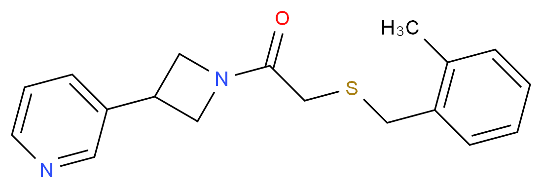 3-(1-{[(2-methylbenzyl)thio]acetyl}-3-azetidinyl)pyridine_分子结构_CAS_)
