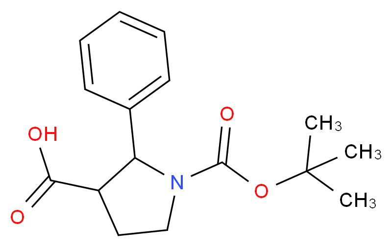 2-PHENYL-PYRROLIDINE-1,3-DICARBOXYLIC ACID 1-TERT-BUTYL ESTER_分子结构_CAS_455955-08-5)