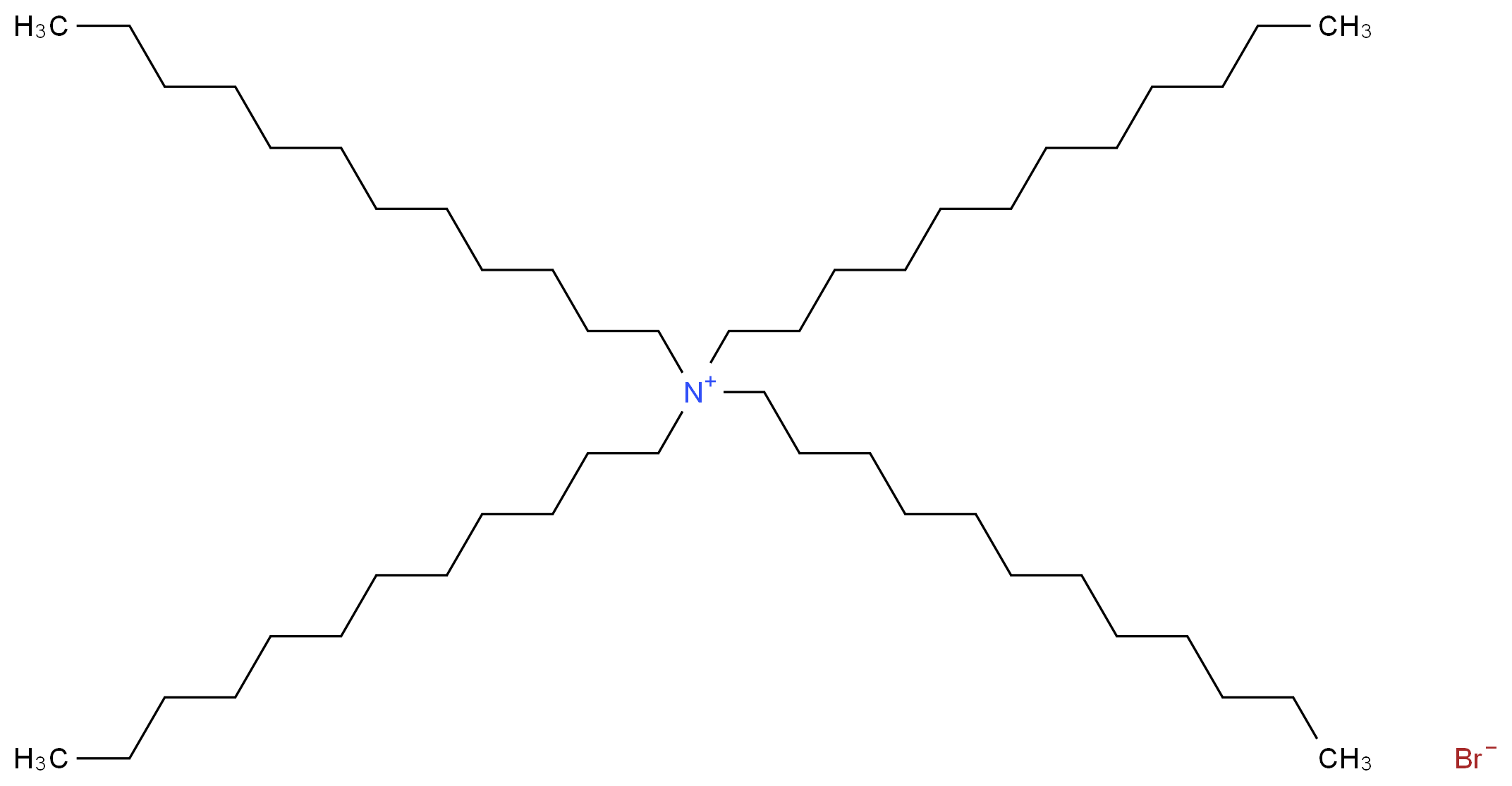 tetradodecylazanium bromide_分子结构_CAS_14866-34-3