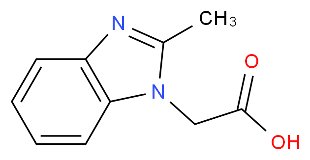(2-Methyl-1H-benzimidazol-1-yl)acetic acid_分子结构_CAS_40332-17-0)